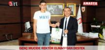 GENÇ MUCİDE REKTÖR ELMACI’DAN DESTEK