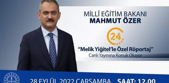 Bakanımız Sayın Mahmut Özer, 24 TV canlı yayınına konuk oluyor.